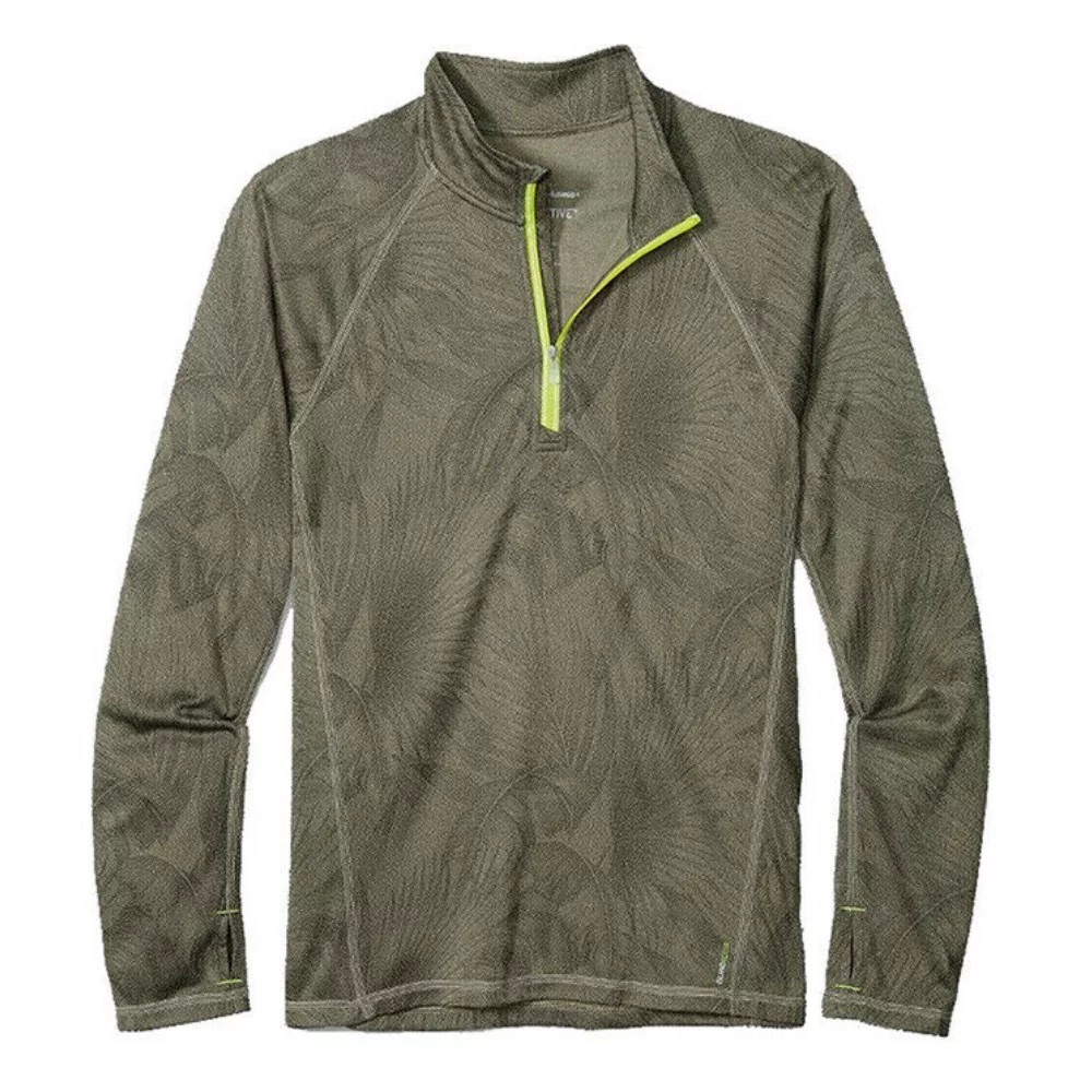 Tommy Bahama green workout pull over sweater